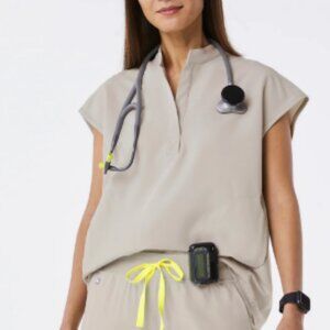 FIGS Bone Rafaela - Oversized Scrub Top